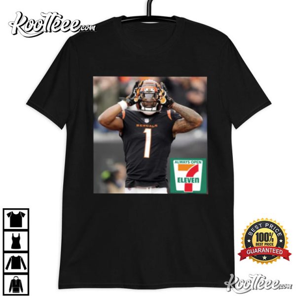 Jamarr Chase Seven 11 Always Open Cincinnati Football Fan T-Shirt