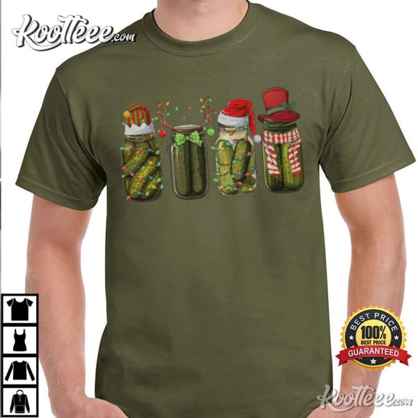 Canned Pickles Christmas Light Canning Season T-Shirt