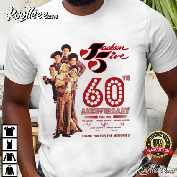 The Jackson 5 60th Anniversary 1964 – 2024 Thank You For The Memories T-Shirt
