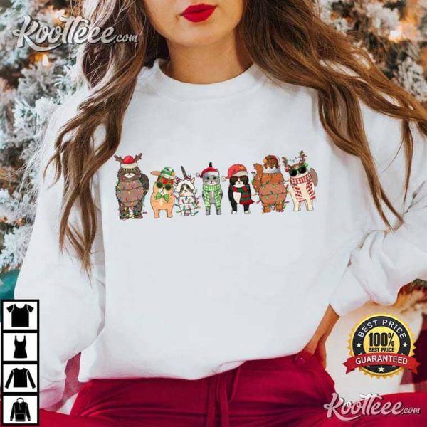 Cats Meowy Christmas Cat Lover Gift T-Shirt