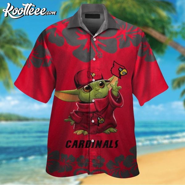 Louisville Cardinals Baby Yoda Hawaiian Shirt