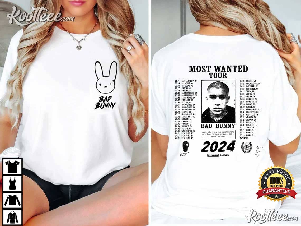 Original Most Wanted Tour Bad Bunny 2024 Shirt, hoodie, sweater