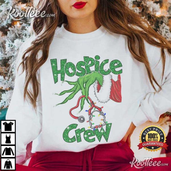 Grinch Nurse Hospice Crew Christmas T-Shirt