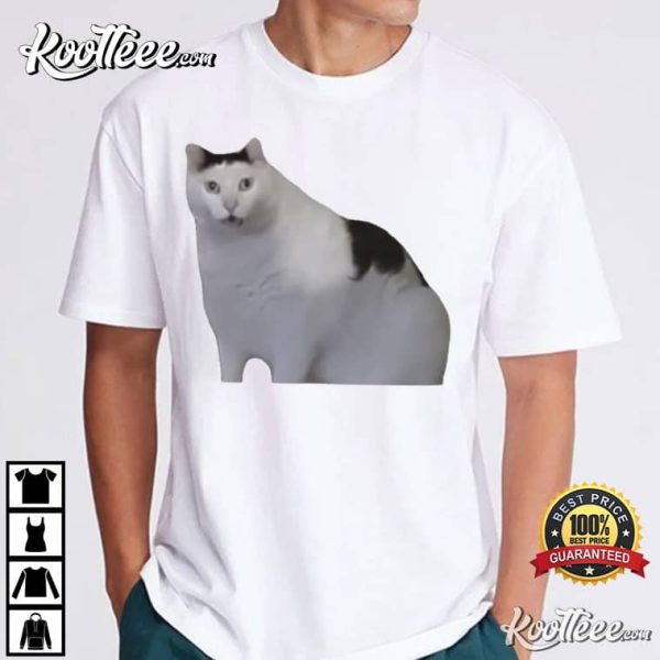 Cat Meme Cat Saying Huh Funny T-Shirt