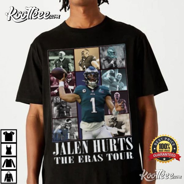 Jalen Hurts Philadelphia Eagles The Eras Tour T-Shirt