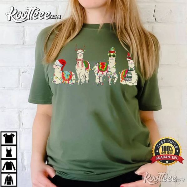 Alpaca Christmas Lights Best T-Shirt