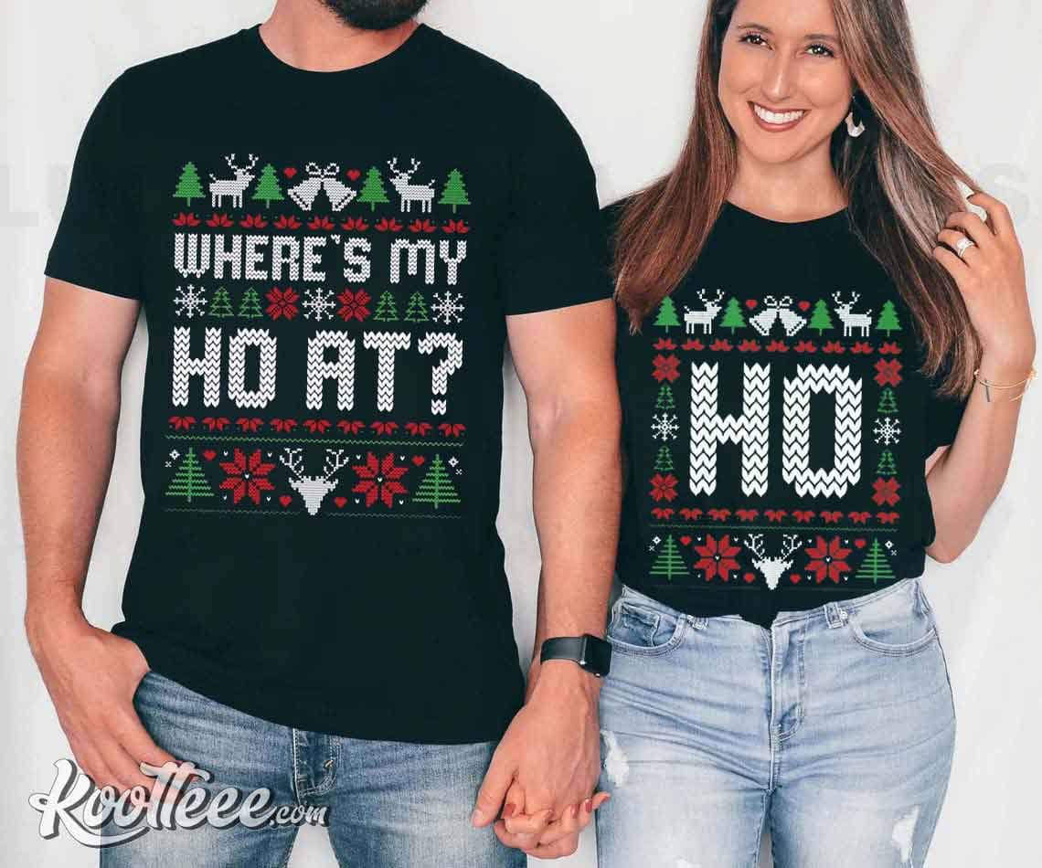 We Love Christmas Matching Couples Shirts