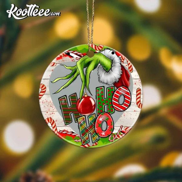 Grinch Ho Ho Ho Christmas Ornament
