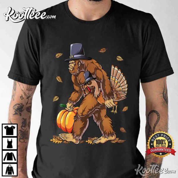 Bigfoot Thanksgiving Turkey T-Shirt
