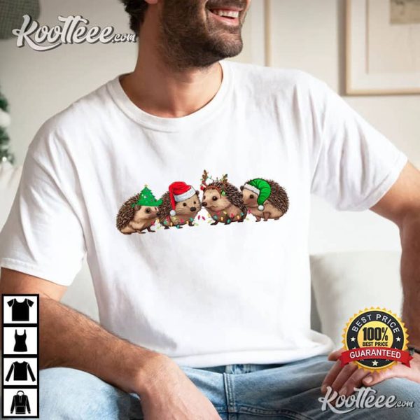 Hedgehog Merry Christmas Gift T-Shirt