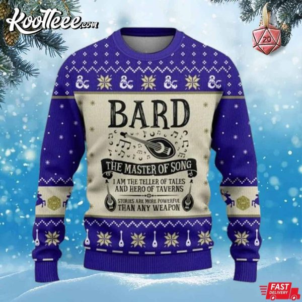 Bard The Master Of Song DnD Ugly Sweater