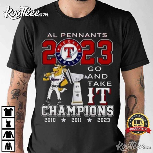 Texas Rangers AL Pennants 2023 Champions T-Shirt