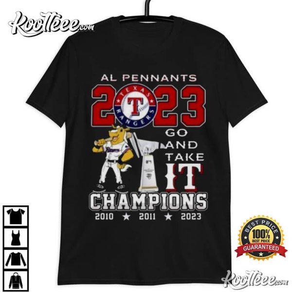 Texas Rangers AL Pennants 2023 Champions T-Shirt