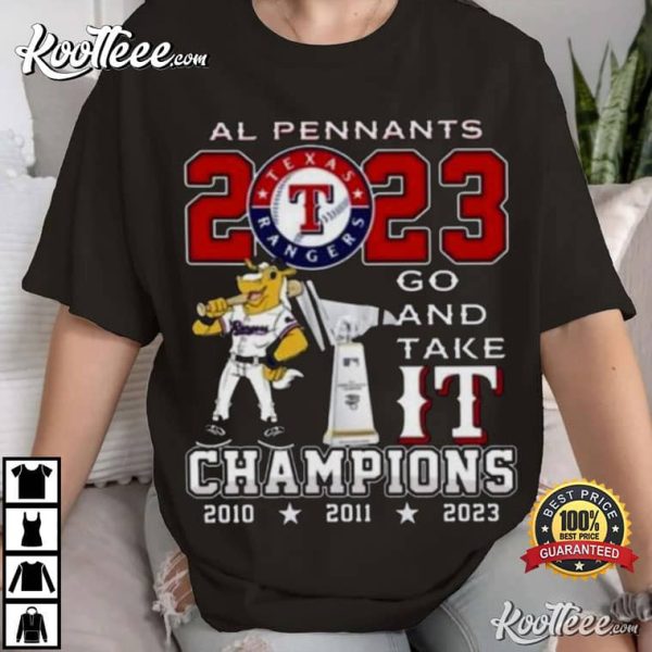 Texas Rangers AL Pennants 2023 Champions T-Shirt