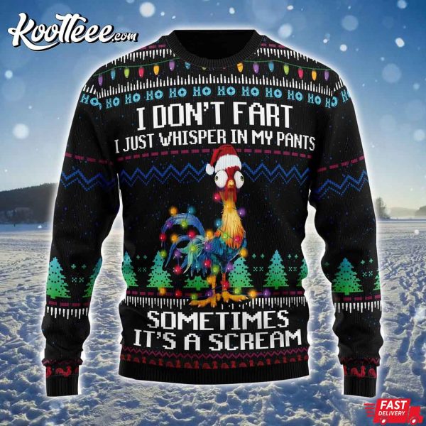 Chicken It’s Scream Christmas Ugly Sweater