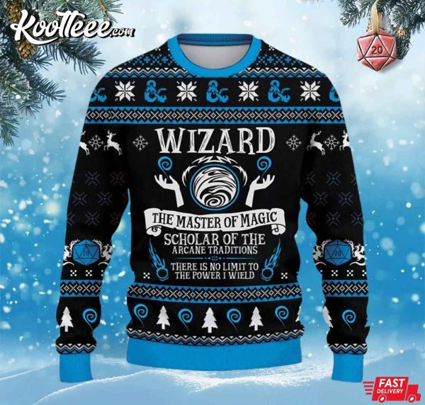 Wizard Dungeon and Dragons Master Ugly Sweater