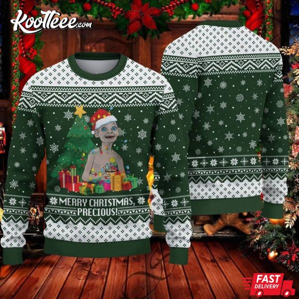 Gollum LOTR My Precious Meme Christmas Ugly Sweater