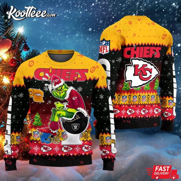 Kansas City Chiefs Funny Grinch Ugly Sweater