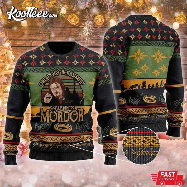 LOTR One Does Not Simply Walk Into Mordor Ugly Sweater