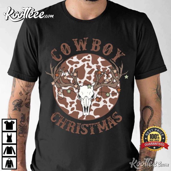Cow Skull Cowboy  Western Christmas Gift T-Shirt