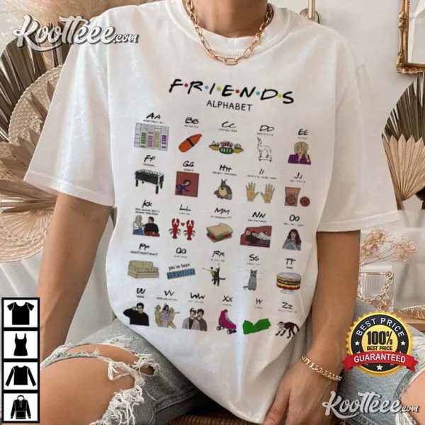 Friends TV Series Alphabet T-Shirt