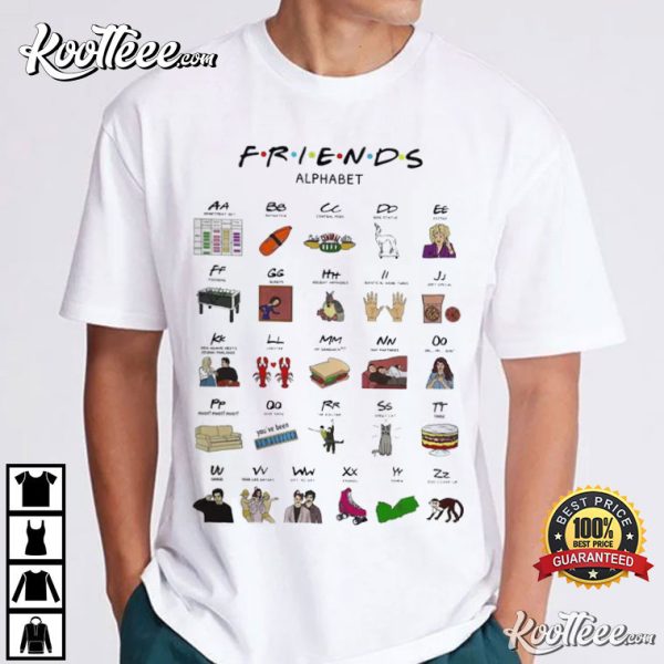 Friends TV Series Alphabet T-Shirt