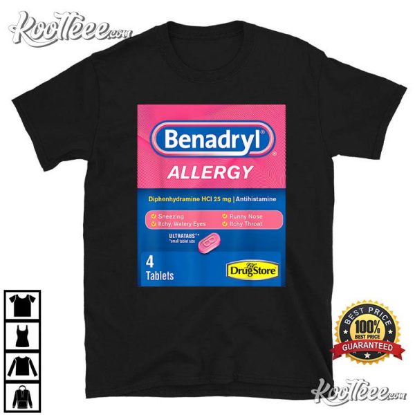 Pharmacy Halloween Benadryl Allergy Nurse T-Shirt