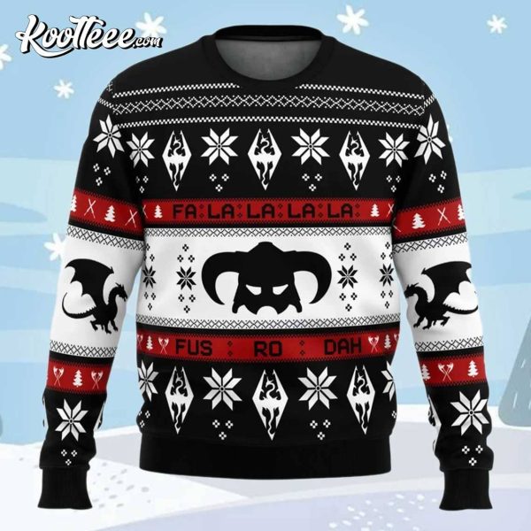 Skyrim Gamer Gift Ugly Christmas Sweater