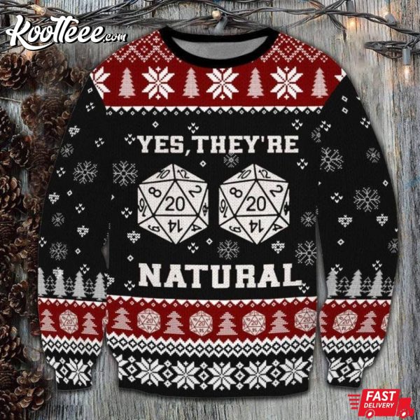 DnD Yes They’re Natural Ugly Christmas Sweater