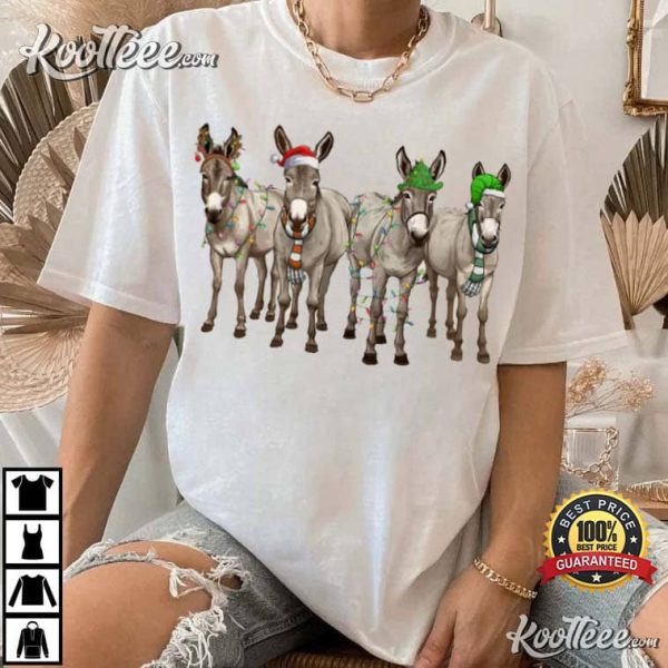 Christmas Donkey Gift For Donkey Lover T-Shirt
