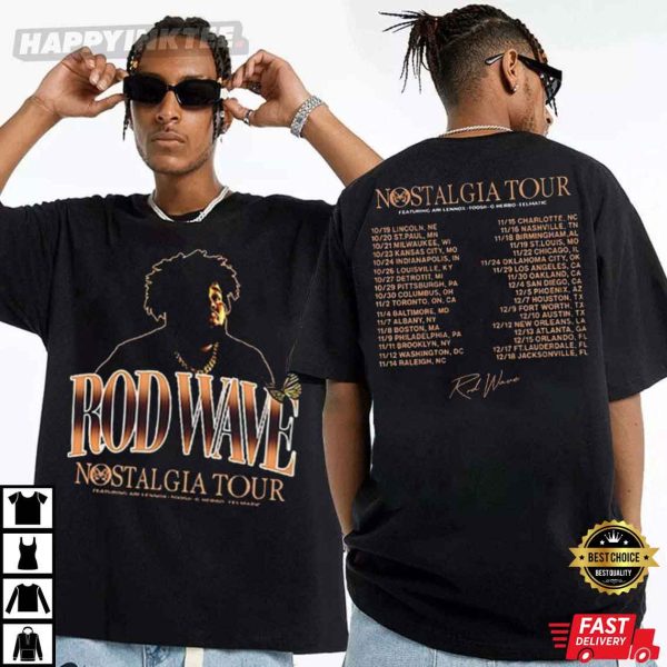 Rod Wave Nostalgia Tour 2023 Concert T-Shirt