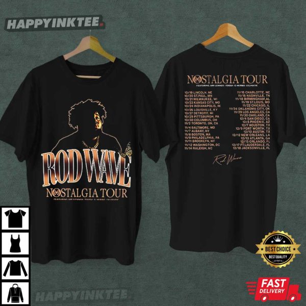 Rod Wave Nostalgia Tour 2023 Concert T-Shirt