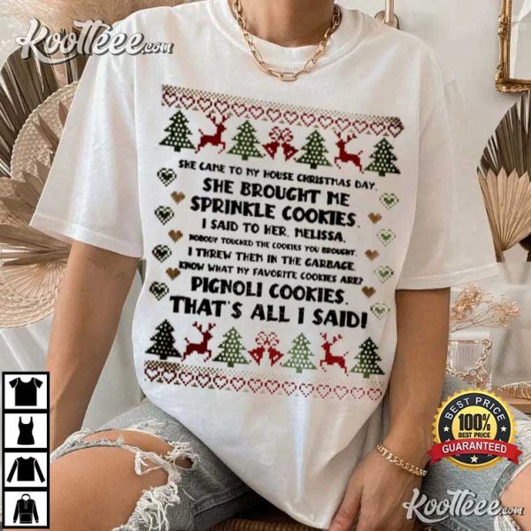 Real Housewives of New Jersey Sprinkle Cookies Christmas T-Shirt