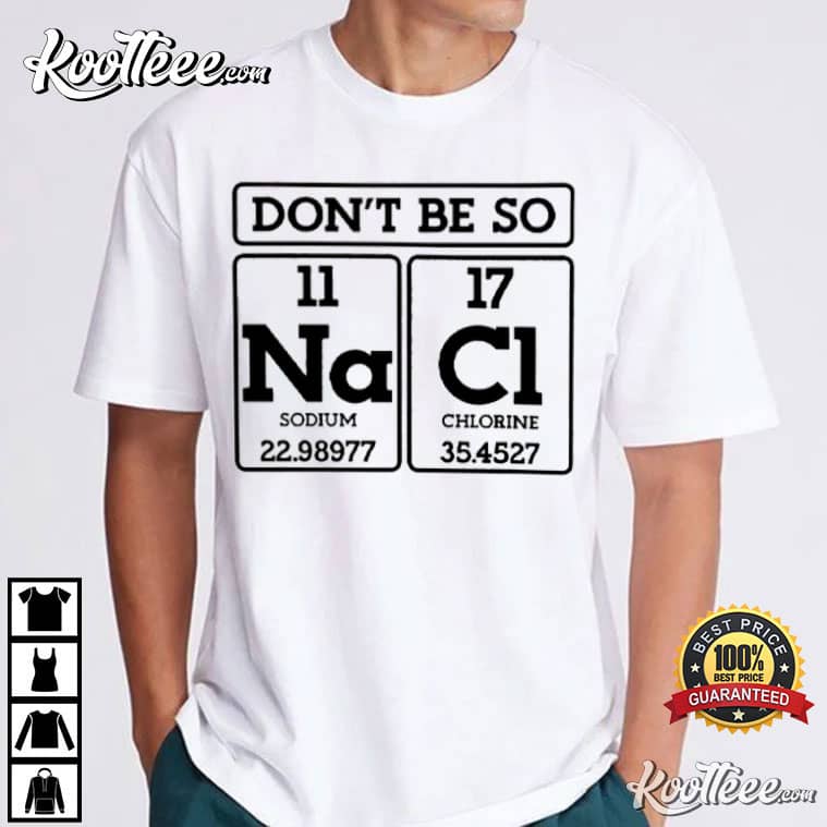 Dont Be So NaCl Dont Be So Salty Chemistry Teacher T-Shirt