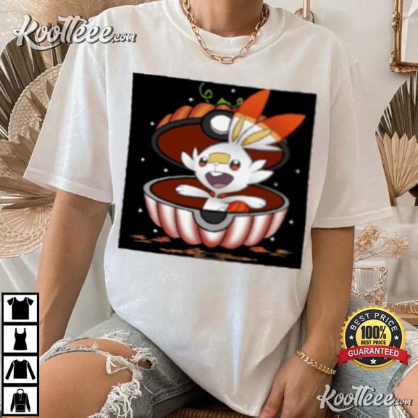 Scorbunny in Pumpkin Ball Cute Halloween Gift T-Shirt