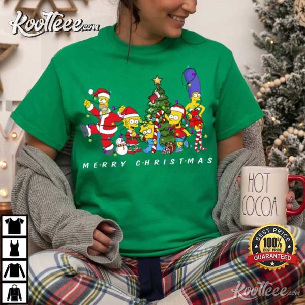 The Simpsons Christmas Lights Merry Xmas T-Shirt