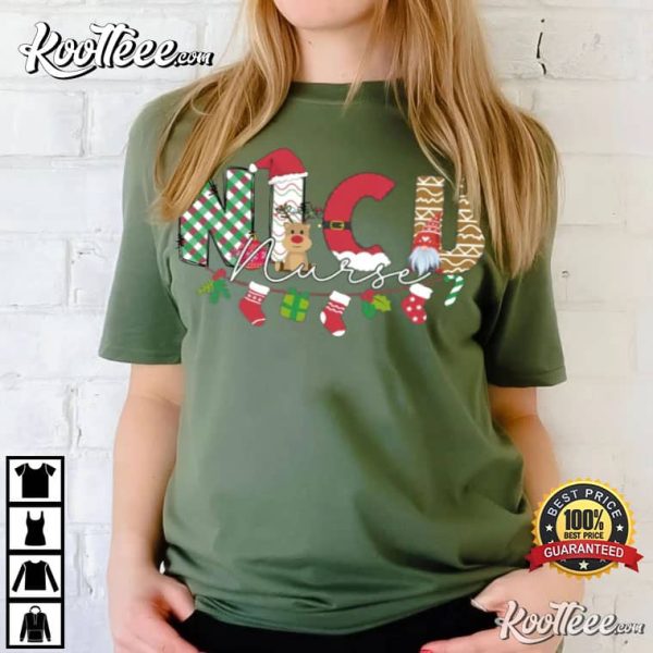 NICU Nurse Christmas Gift T-Shirt