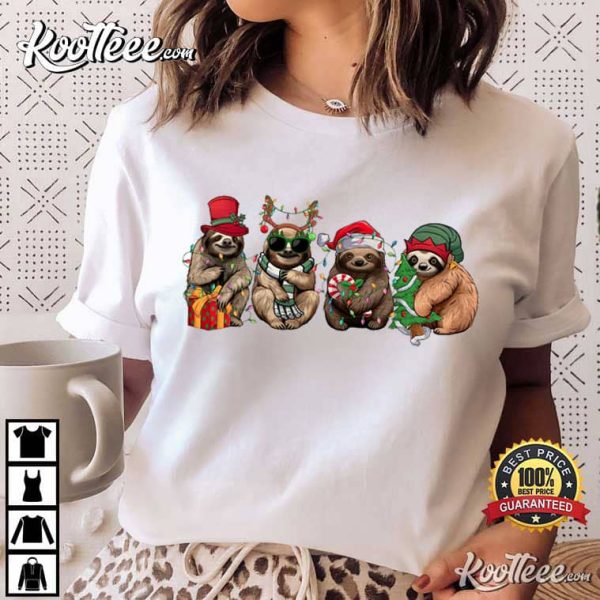 Christmas Sloth Merry Slothmas T-Shirt