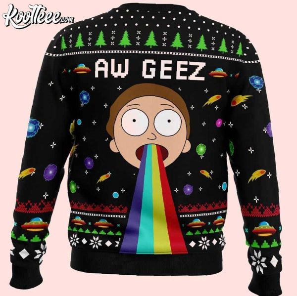 Morty Aw Geez Rick And Morty Christmas Ugly Sweater
