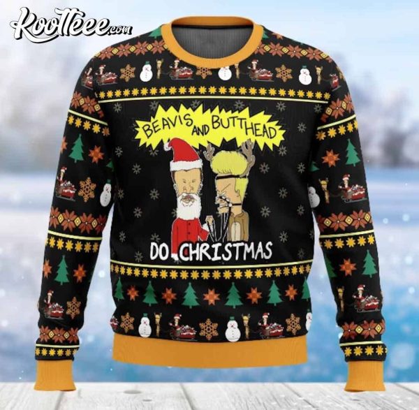 Beavis And Butthead Do Christmas Ugly Sweater
