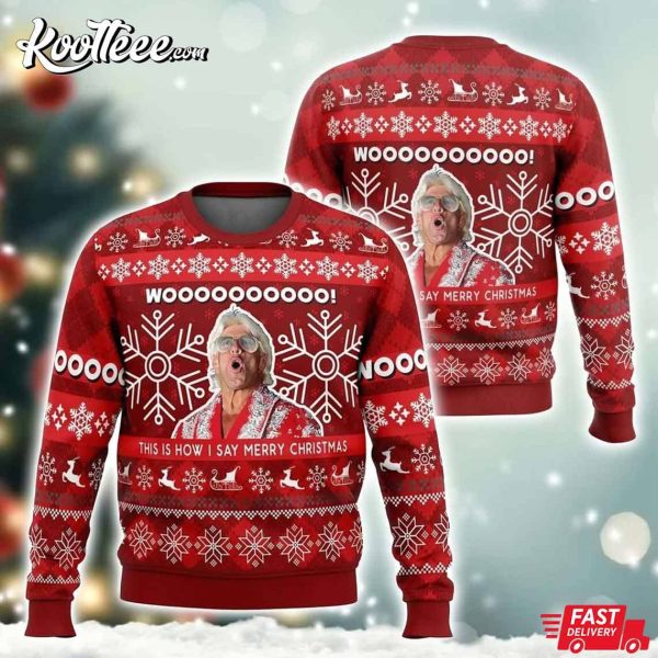 Ric Flair Woooooo Christmas Ugly Sweater