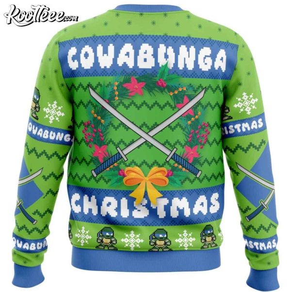 Cowabunga Teenage Mutant Ninja Turtles Ugly Christmas Sweater