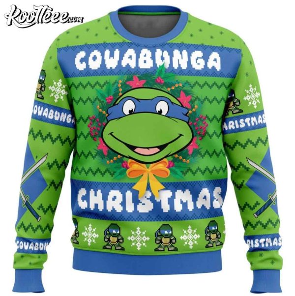 Cowabunga Teenage Mutant Ninja Turtles Ugly Christmas Sweater