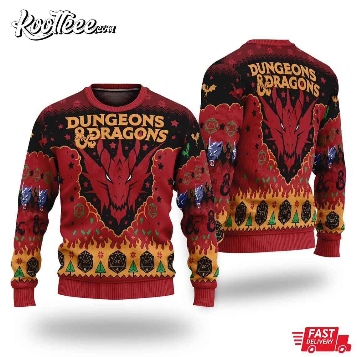 Dungeons And Dragons Dice Roll Ugly Sweater