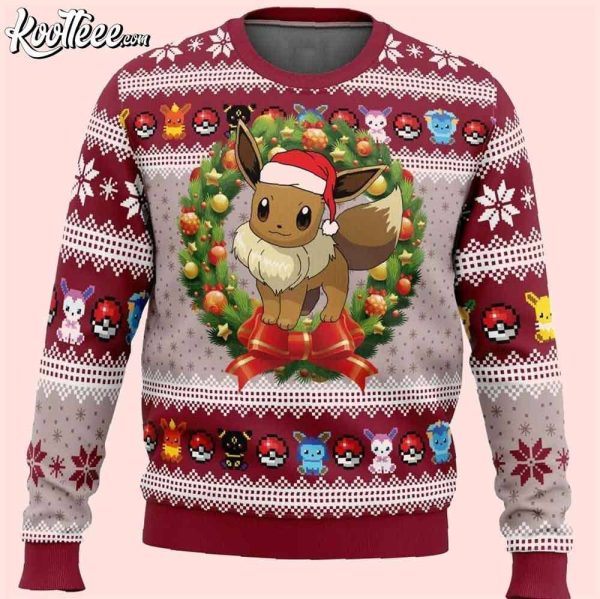 Eevee Pokemon Christmas Ugly Sweater
