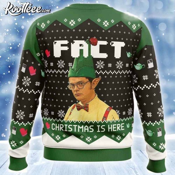Dwight Schrute Fact Christmas Is Here The Office Ugly Sweater