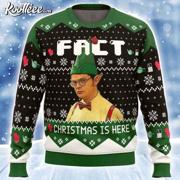 Dwight Schrute Fact Christmas Is Here The Office Ugly Sweater