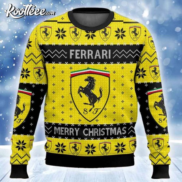Ferrari Car Ugly Christmas Sweater