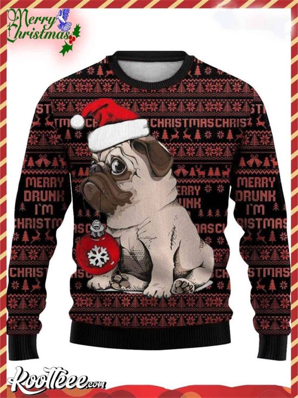 Pug Dog Christmas Ugly Sweater