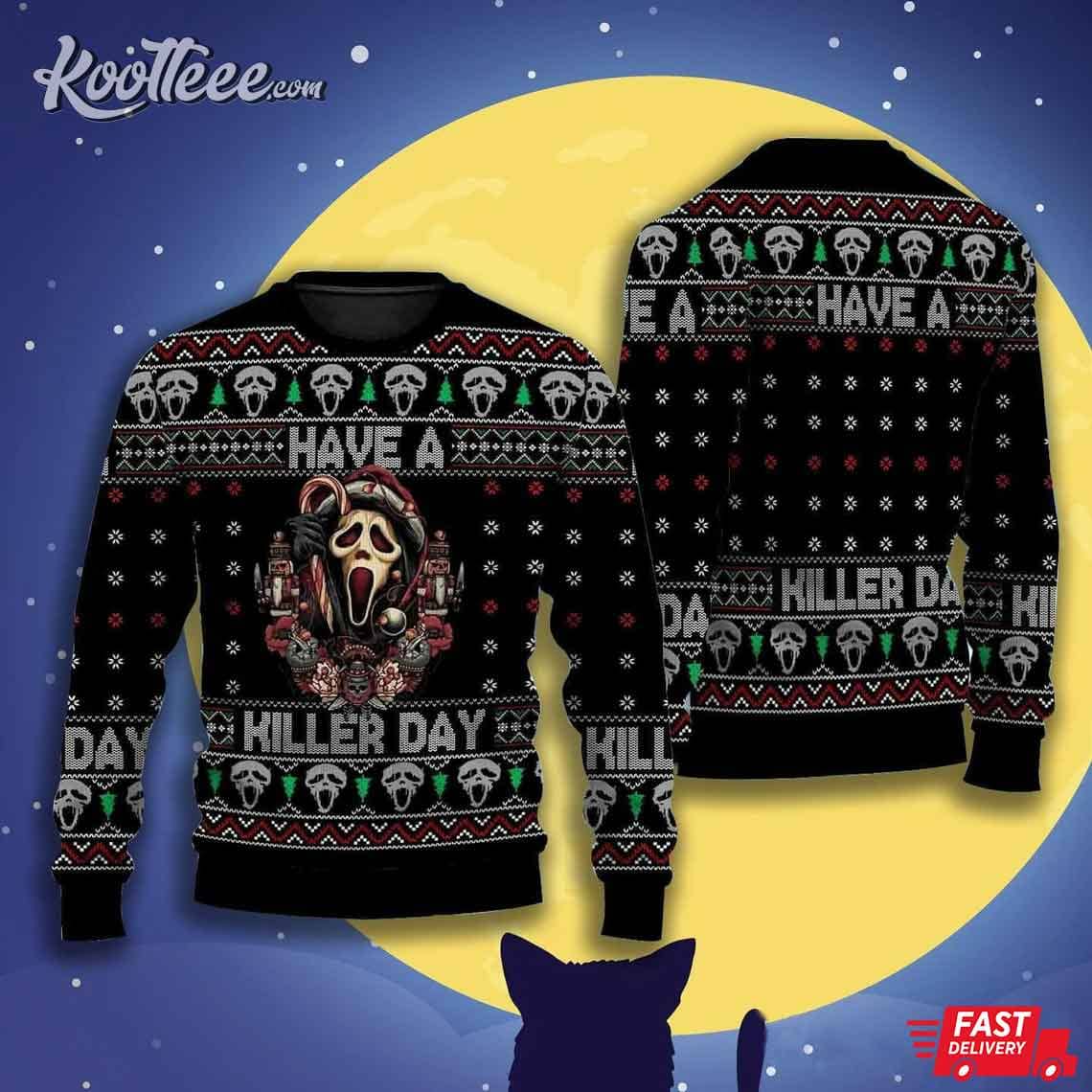 Ghostface Have A Killer Day Ugly Christmas Sweater
